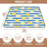 EtherSpher 1-Piecing foldablummy 50'' 50''alfombras Blue White Striped Fruit Lemon Large Non-Slip Thick Play mat