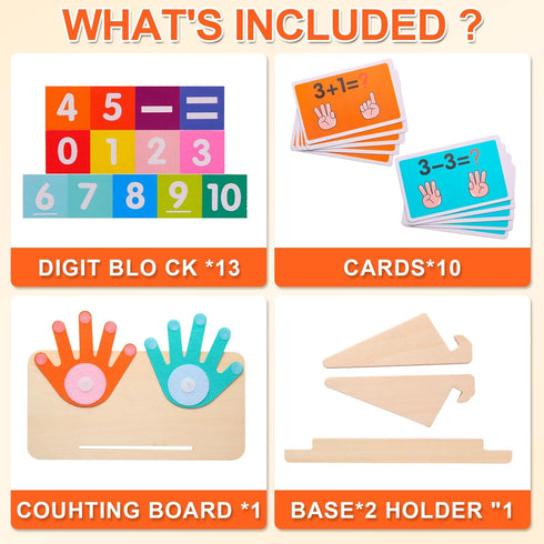 BSADIY 3-5 3-5 Counting Montessori Toys for Year Old, Educational Math Manipulatives Learning Toys for Toddlers Years
