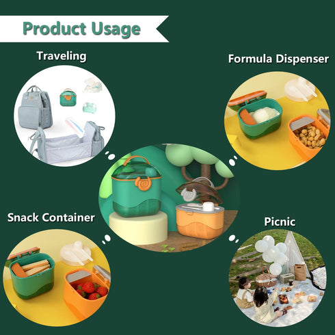 WAN-WAN Baby Formula Dispenser on the go, Milk Powder Formula Container for Travel