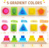 1 2 3 1-4 PEBIRA Montessori Toys for Year Old Boys Girls Toddlers, Heightened Peg-Free Wooden Stacking Toys, Shape
