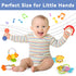 MOONTOY Baby Rattles Teether Set, 9PCS Sensory Toys for 0-12 Month Old Baby Boy Girl, Early Development Gifts