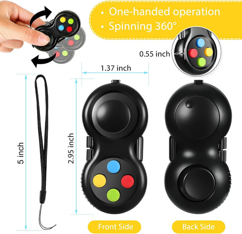 2 Pieces Fidget Pad Sensory Fidgets, Handheld Game Pad for ADHD ADD Autism Anxiety Stress Relief