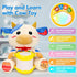 6-12 1, 2 V-Opitos Stuffed Cow Musical Toys for Baby Months+, Early Learning Light up Music Drum, Perfect Christmas
