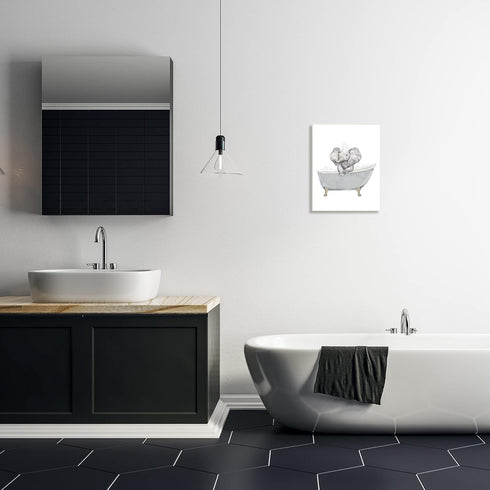 Oversized Baby Elephant Bathtub Art for Safari-Themed Nursery