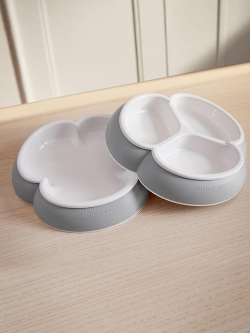 BabyBjoern Baby plate Set, 2 pack, Gray