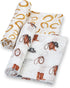 LollyBanks Muslin Swaddle Blankets for Boys, Large 47 x 47 Inches Swaddles