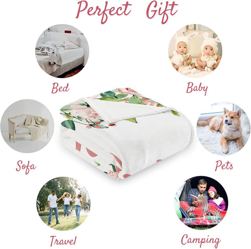 Ultragifta Personalized Baby Blankets Easter Gifts for Kids Custom Flannel Blanket for Girls Custom Baby Blanket