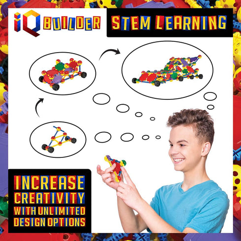 STEM Learning Toys - Creative Construction Engineering Building Blocks Set for Kids Ages 5-10