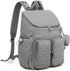 G4Free Backpack Diaper Bag for Moms Dads Travel Baby Bag with Pacifier Case & Insulated Pockets,Grey