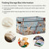AUUXVA Summer Beach Sand Storage Basket Bin, Rustic Wooden Starfish Large Fabric Toys Storage Cube Box