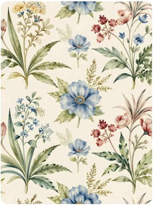 CZXW 52" 28" Botanical Wildflowers Crib Sheets Fitted x Natural Cotton Soft & Breathable for Baby Crib Mattress