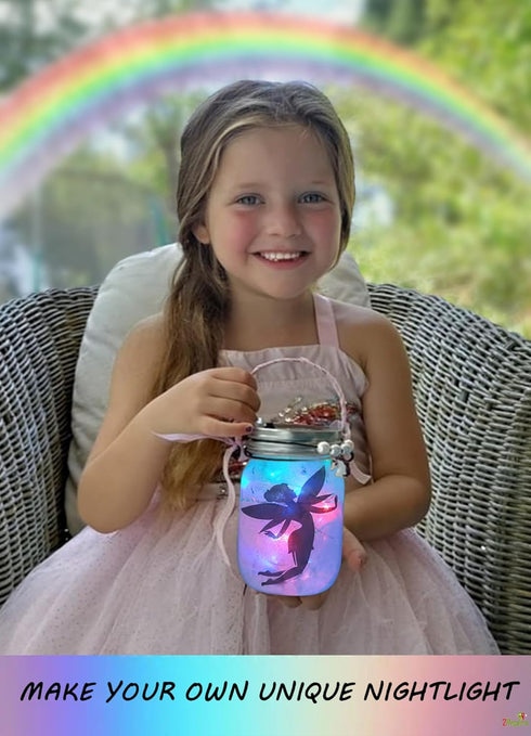 3 4 5 6 7 8 9 10 11 12 Make Your Own Unicorn & Fairy Lantern Jar Night light Arts and Crafts for Kids, Best Birthday