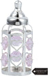 Matahi Silver Plated Crystal Studded Baby Bottle Ornament with Light Pink Crystals
