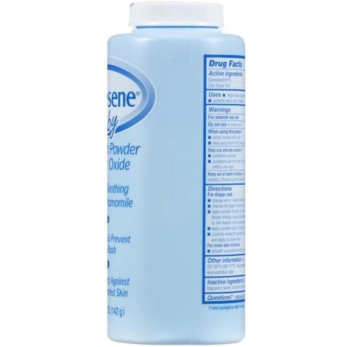 Caldesene 5 oz, 7-Pack Baby Cornstarch Powder with Zinc Oxide