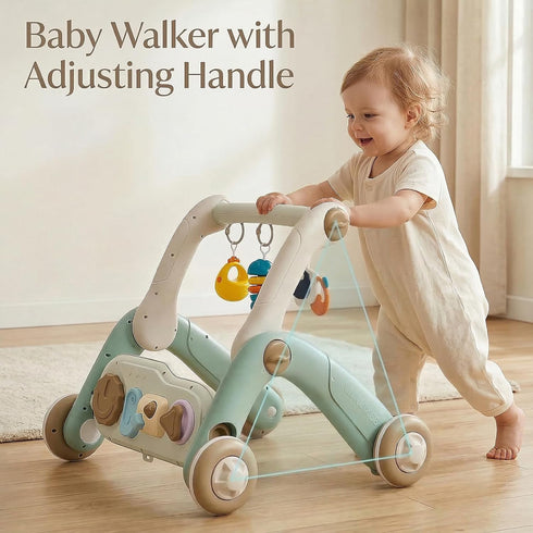 2 1 0-24 Jovow in Baby Gym with Walker,Baby Play Mat with Double-Sided Multifunctional Removable Play Piano Panel