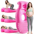 Inflatable Pregnancy Pillow, Full Body Pregnancy Mattress with Hole for Belly Chest/Head,
