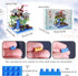 LQPFBSM Sets 2500 Cherry Blossom Treehouse Micro Mini Building Block Japanese Bonsai Tree Peach Blossom Pool
