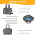 w/14 2 Moclever Diaper Bag Tote Baby Diaper Bag Pockets Burp Cloths, Multifunctional Diaper Changing Tote Bag