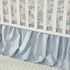 100% Brandream Boho Bohemian Girl Boy Baby Nursery Crib Bed Skirt Dust Ruffle - Neutral Solid Color Light Blue