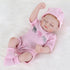 ENADOLL Reborn Baby Doll Realistic Silicone Vinyl Baby Girl 10 inch Lifelike Doll Gift Set for Ages 3+ (Close Eyes Girl)