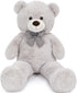 MaoGoLan Big Fluffy Gray Teddy Bear, 39 Inch Large Grey Stuffed Animal for Girlfriend, Kids, Boyfriend, Teens