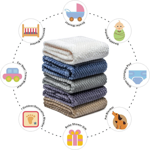 Cozy (28Wx40L, Fuzzy Blanket or Fluffy Blanket for Baby, Soft Warm Coral Fleece Toddler, Infant or Newborn Receiving