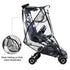 Stroller Rain Cover, Universal Black Clear Baby Travel Weather Shield for Outdoor Protection, Plastic Cover for Winter,