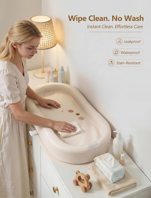Sprouterie 30.7 15.7 Wipeable Baby Changing Pad, Changing Pad Babies for Dresser Waterproof Standard Size in *