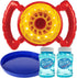 JA-RU Blitz Fan Bubble Wheel Blower | 1 Pack Battery Operated Automatic Bubble Maker with Non Toxic Soap Solution