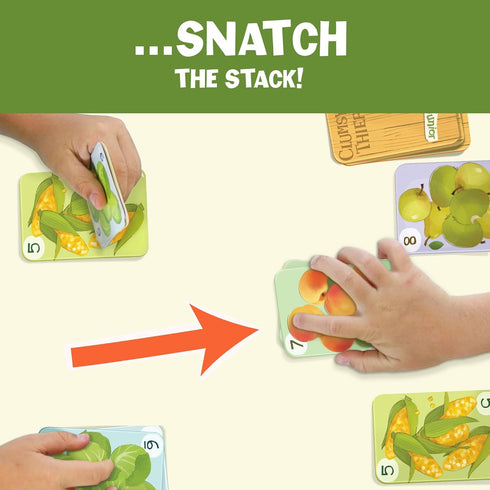 Melon Rind Clumsy Thief Junior Math Card Game, Fun for Kids Ages 5-7+, Award-Winning Family Game