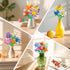 24 Pack Set 789PCS 3.6MM 6+ Flowers Easter Basket Fillers Party Favors for Kids Building - Flowers Mini Building Block