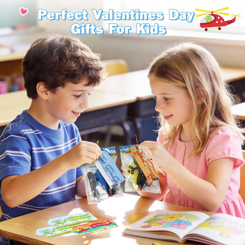 SANANT 28 Pack Valentines Day Gifts For Kids, Airplane Launcher Toys with Cards for Kids Classroom Exchange, Valentines