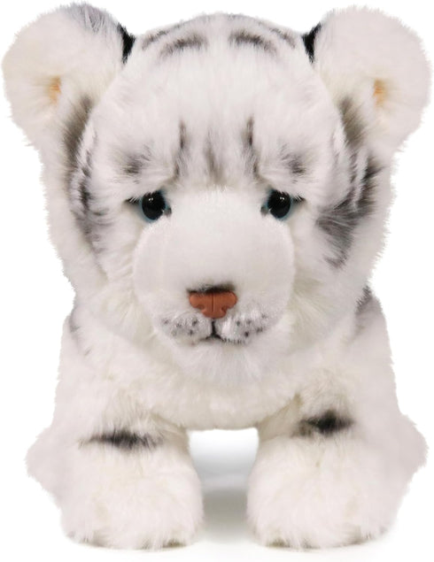Ice King Bear Baby Tiger Plush Toy, 10 Inches, Cute Stuffed Animal (White)