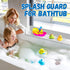 11 Splash Guard for Bathtub Kids - Silicone Bathtub Splash Guard with Suction Cups, Bath Tub Play Shelf for Kids & Toy