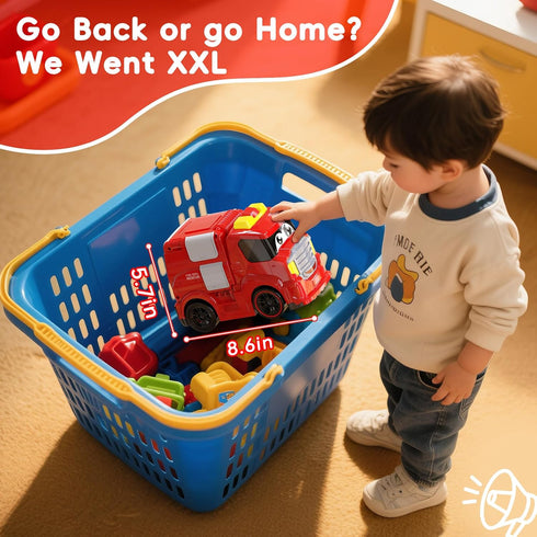 1-3 2-4 AEROQUEST Remote Control Car for Toddlers Fire Truck Toy for Ages Lights & Sounds Emergency Cars Preschoolers