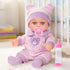 XFEYUE 12'' Backpack Backpack, 3+ Baby Doll with Bear Pattern in Gift Box,Including Clothes Accessories, Baby Bottle