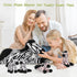 5pcs Set, 25 inch Tezituor Wildlife Zebra Stuffed Animals Realistic Stuffed Zebra with Babies for Boys Girls, Large