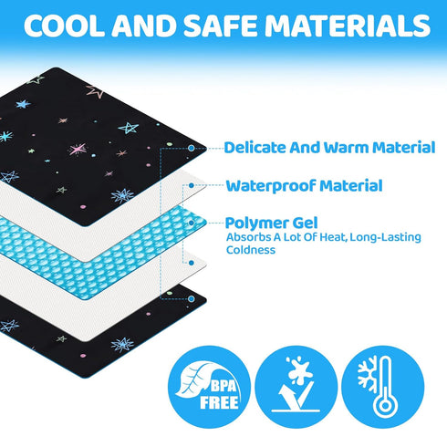 Summer, Orzbow Car Seat Cooling Pad with Insulated Bag, Gel Car Seat Cooler Pad for Babies, Toddler, Infant, Portable