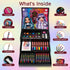 Rainbow High Art Set Kids, 40 Plus Pieces Colouring Sets with Paints, Colouring Pencils, Markers for Girls Gifts