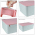 Diaper Wipes Dispenser, Tissue Storage Box Case with Lid for Home, Office, Cars - Pink
