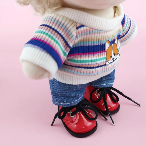 MM MEGIJAAKI 2 1/8 (2 Pairs Mini Shoes BJD Doll Shoes PU Leather Cute Elf Shoes Colors)