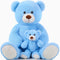 MorisMos Giant Teddy Bear 39 Inch, Soft Big Mommy and Baby Bear, Blue, Large Plush for Baby Shower, Valentine, Christmas