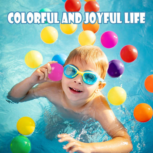 100 Pack Colorful Plastic Balls for Baby Play, BPA Free Balls for Ball Pit, Bounce House, Baby Pool & Playhouse
