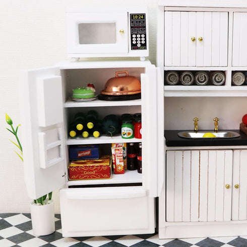 1:12 Miniature Microwave Dollhouse Accessories Oven Mini Kitchen Furniture Appliance Mini House Decoration Model Decor
