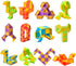 Ganowo Fidget Snake Cube Mini Twist Puzzle (12 PACK) - Party Favors for Kids 8-12, Goody Bag Filler for Classroom