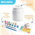12 2 MindWare Paint Your Own Porcelain: Dog Treat Jar Craft Kit - Includes Porcelain Dog Treat jar, Bright Colors