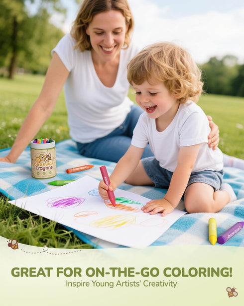13, 12 24, 48 JUPITEARTH Beeswax Crayons for Toddlers Non-Toxic Silky Crayons, Jumbo and Washable Crayon, Easy to Hold