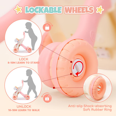 TOY Life Baby Walker, Push Walker for Baby Boy 12 Months, Activity Center, Baby Walking Toy