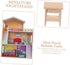 SAFIGLE Miniature Doll House Side Cabinet, Bedside Table & Bookshelf Furniture for Doll House