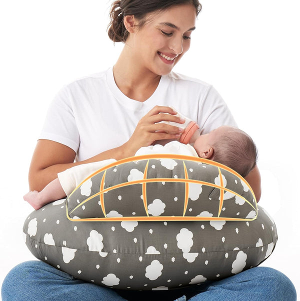 Momcozy Original Nursing Pillow for Breastfeeding-Innovative Safety Guard - Wider Feeding Pillows